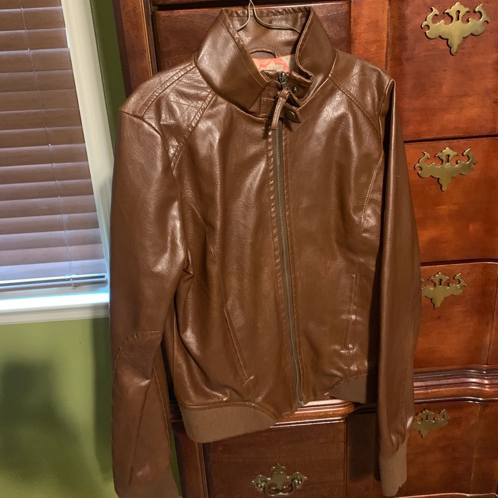 Faux leather jacket